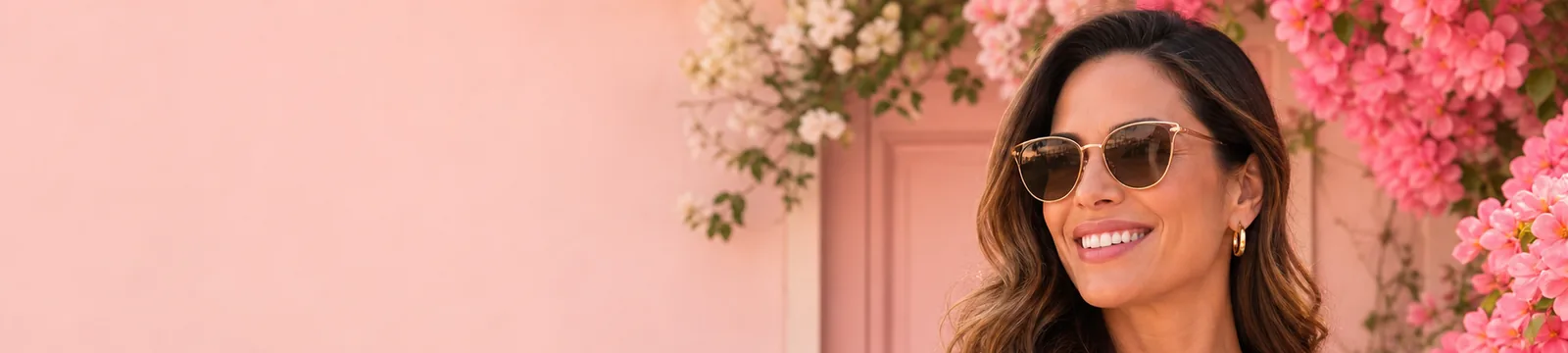 Coleção Maria Veste em cenário floral rosa